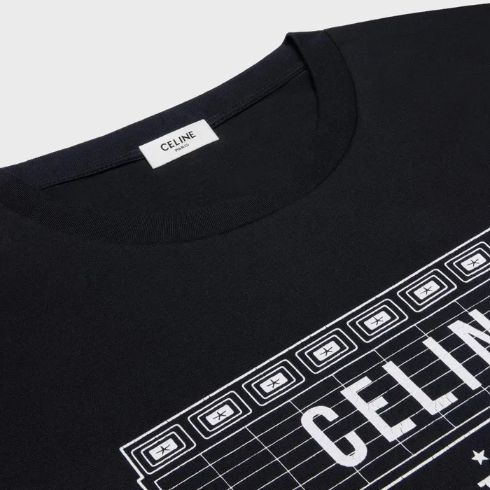 Celine Wiltern TShirt In Cotton Jersey Black White Women CELINE TSHIRTS AND SWEATSHIRTS