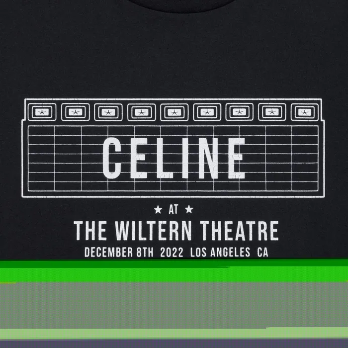 Celine Wiltern TShirt In Cotton Jersey Black White Women CELINE TSHIRTS AND SWEATSHIRTS