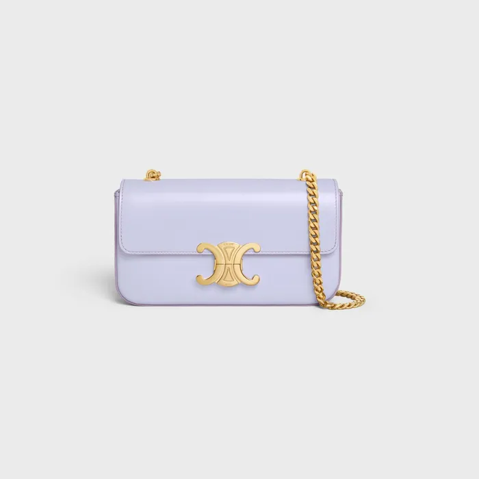 Chain Shoulder Bag Claude In Shiny Calfskin Light Lavender Women CELINE CLAUDE Chain Shoulder Bag Claude In Shiny Calfskin Light Lavender Women CELINE CLAUDE