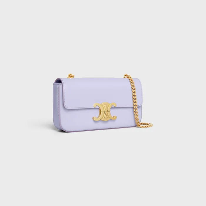 Chain Shoulder Bag Claude In Shiny Calfskin Light Lavender Women CELINE CLAUDE Chain Shoulder Bag Claude In Shiny Calfskin Light Lavender Women CELINE CLAUDE