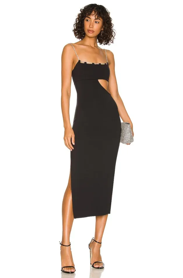 Charlotte Midi Dress Black Women Lovers and Friends Dresses