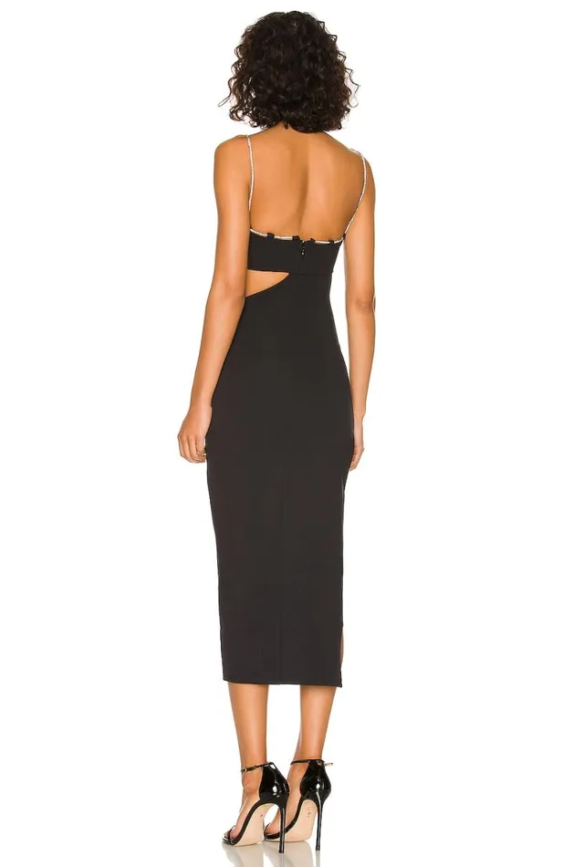 Charlotte Midi Dress Black Women Lovers and Friends Dresses