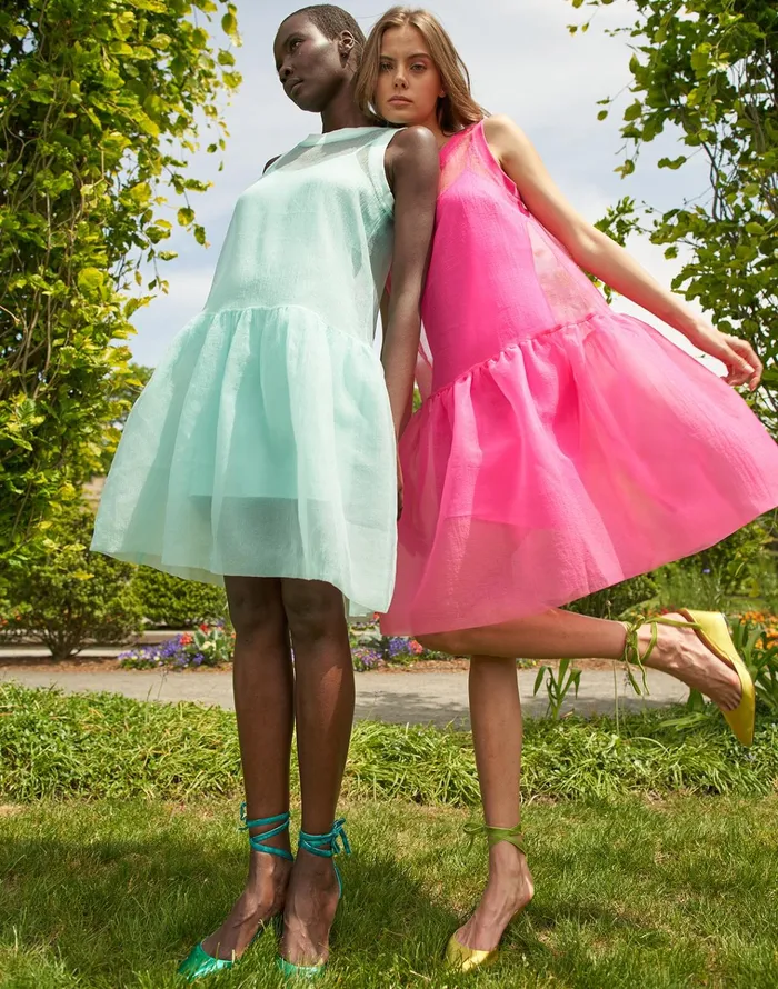 Chloe Organza Dress 8211 Mint Women Cynthia Rowley Dresses