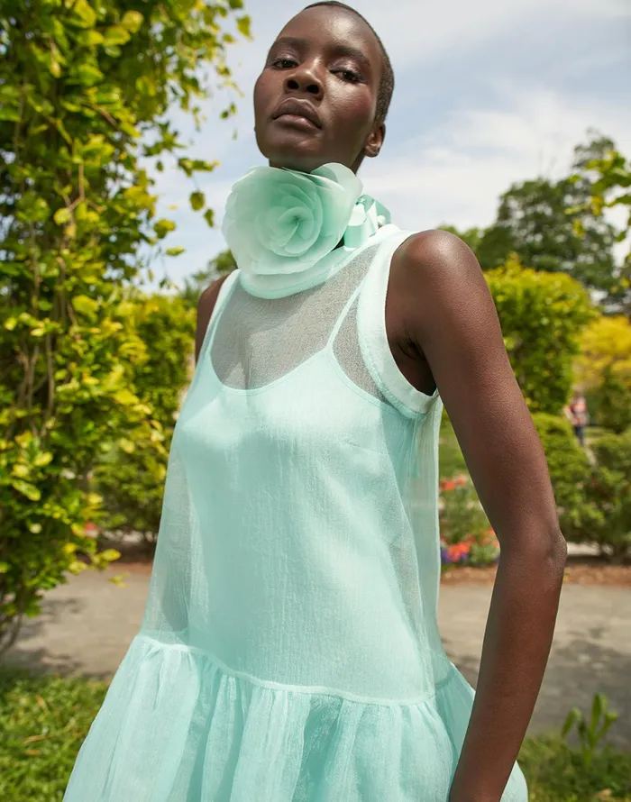 Chloe Organza Dress 8211 Mint Women Cynthia Rowley Dresses