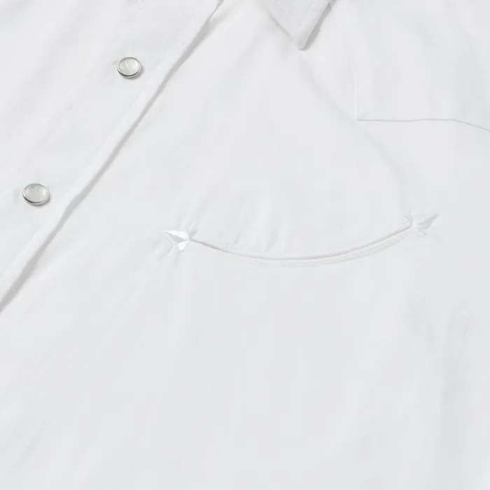 Classic Cut Men Stetson Pin Point Oxford Shirt White