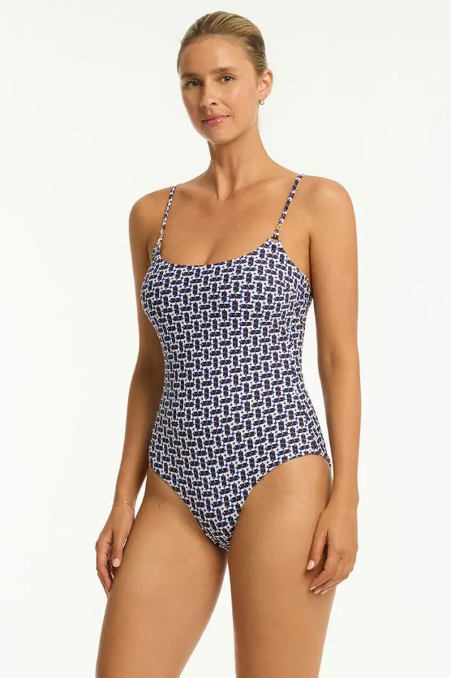 Coast Scoop Neck One Piece Coast Cobalt Women Sea Level One Pieces
