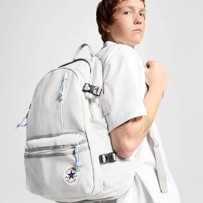 Converse Bags and Backpacks Straight Edge Backpack Fossilized Grey 8211 WomenMen