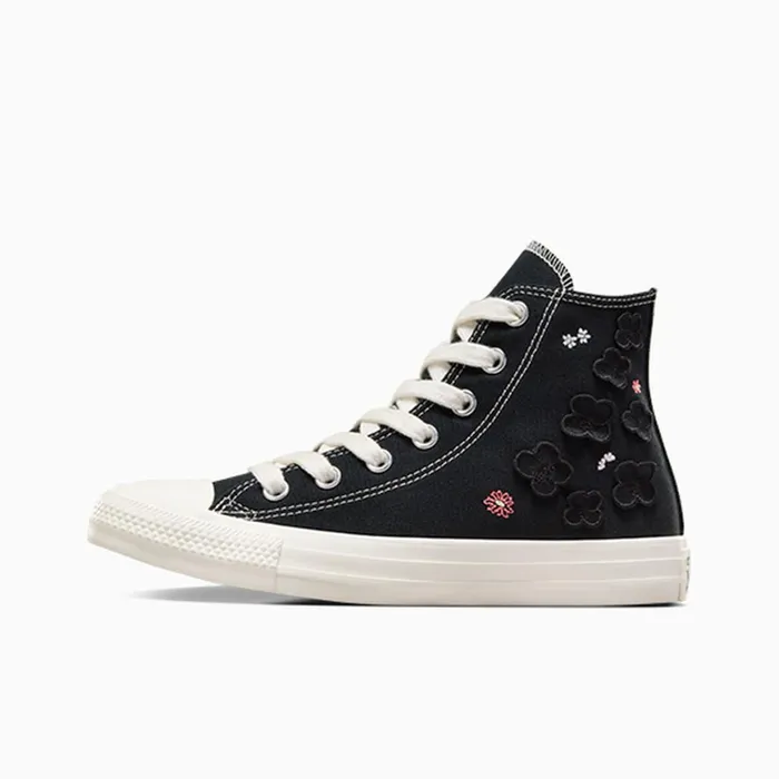Converse High Top Chuck Taylor All Star 3D Flowers Blackegretpurple 8211 Women