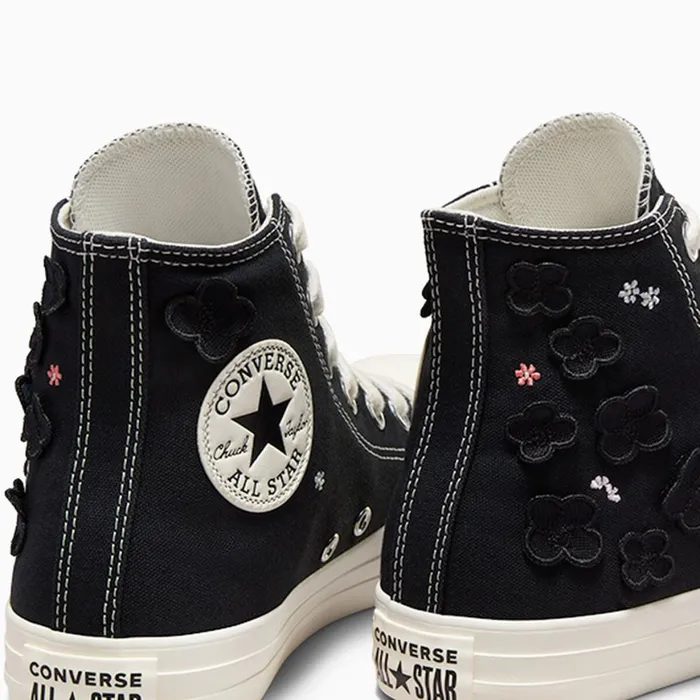Converse High Top Chuck Taylor All Star 3D Flowers Blackegretpurple 8211 Women