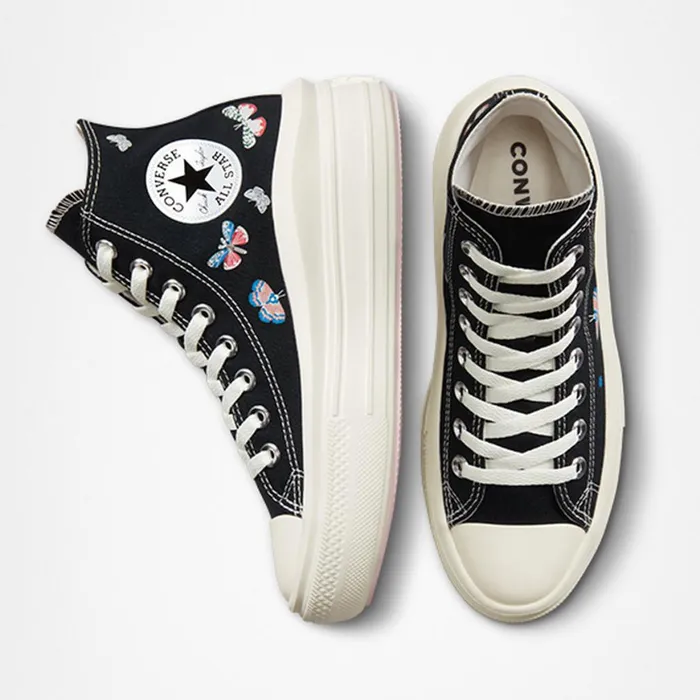 Converse High Top Chuck Taylor All Star Move Platform Butterfly Wings Blackegretdecade Pink 8211 Women