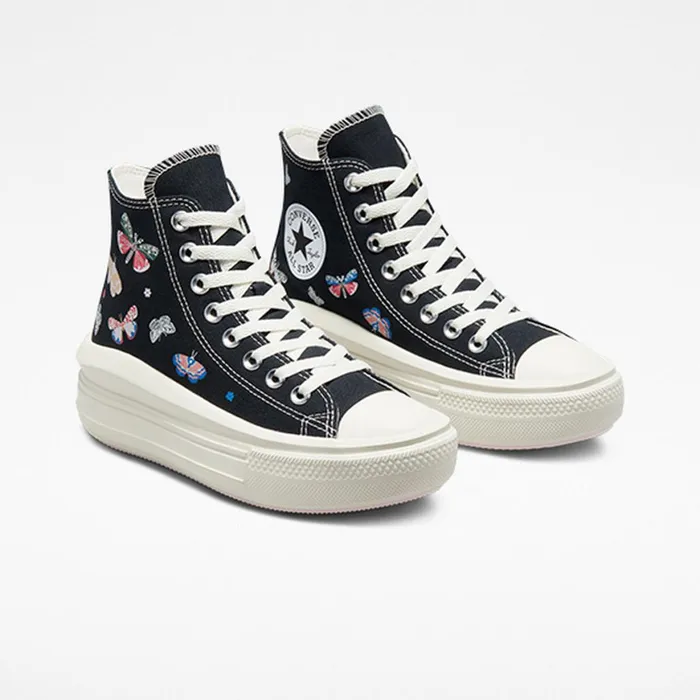 Converse High Top Chuck Taylor All Star Move Platform Butterfly Wings Blackegretdecade Pink 8211 Women