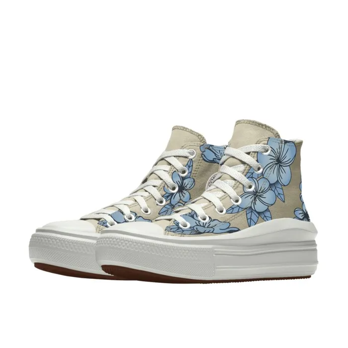 Converse High Top Custom Chuck Taylor All Star Move Platform By You Nutty Granola 8211 Women