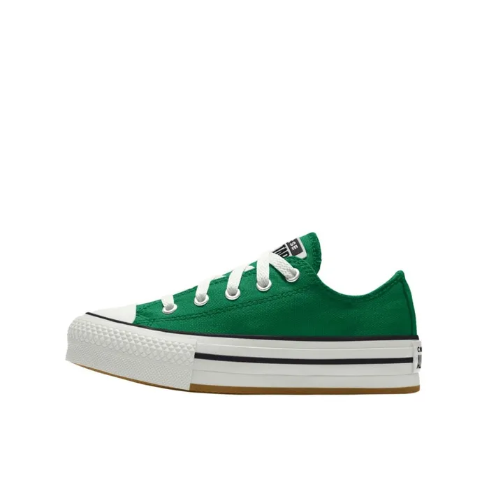 Converse Low Top Custom Chuck Taylor All Star EVA Lift Platform By You Amazon Green 8211 KidsWomen