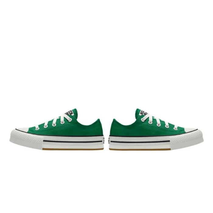 Converse Low Top Custom Chuck Taylor All Star EVA Lift Platform By You Amazon Green 8211 KidsWomen
