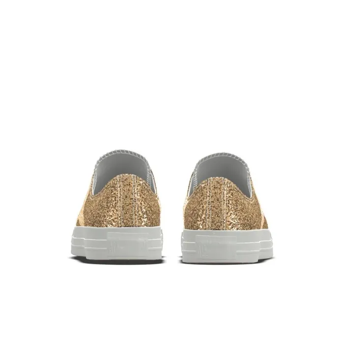 Converse Low Top Custom Chuck Taylor All Star Premium Wedding By You Gold Glitter 8211 Women