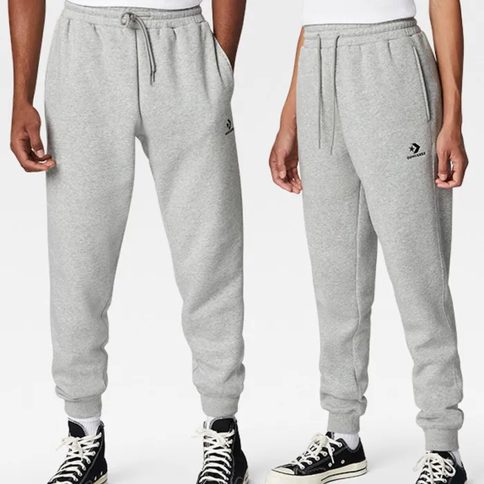 Converse Matching Sets Converse GoTo Embroidered Star Chevron StandardFit Fleece Sweatpant Vintage Grey Heather 8211 MenWomen