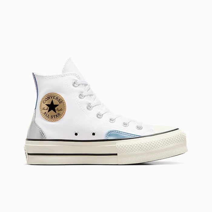 Converse Platforms Converse All Star Lift Platform Chrome Whitesilvergold 8211 Women Converse Platforms Converse All Star Lift Platform Chrome Whitesilvergold 8211 Women