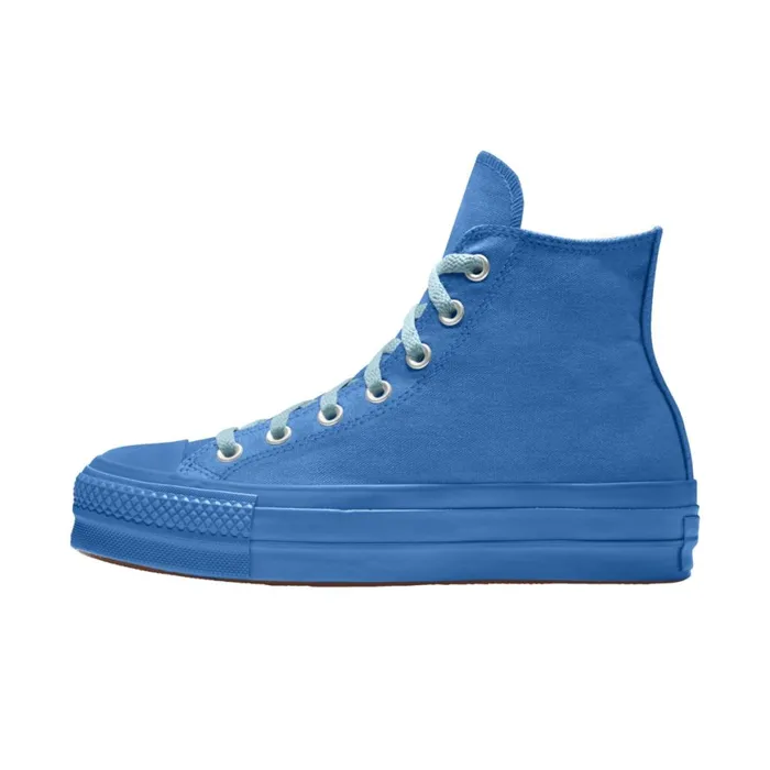 Converse Platforms Custom Chuck Taylor All Star Lift Platform By You Blue Slushy 8211 MenWomen