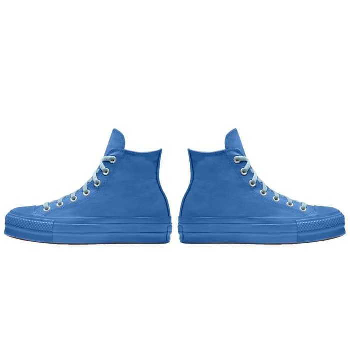 Converse Platforms Custom Chuck Taylor All Star Lift Platform By You Blue Slushy 8211 MenWomen