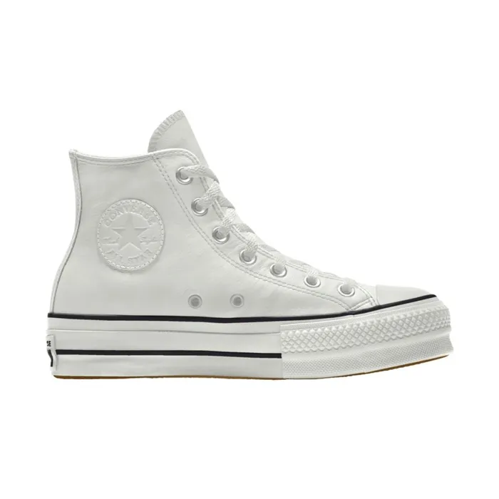 Converse Platforms Custom Chuck Taylor All Star Lift Platform Leather By You White 8211 MenWomen Converse Platforms Custom Chuck Taylor All Star Lift Platform Leather By You White 8211 MenWomen