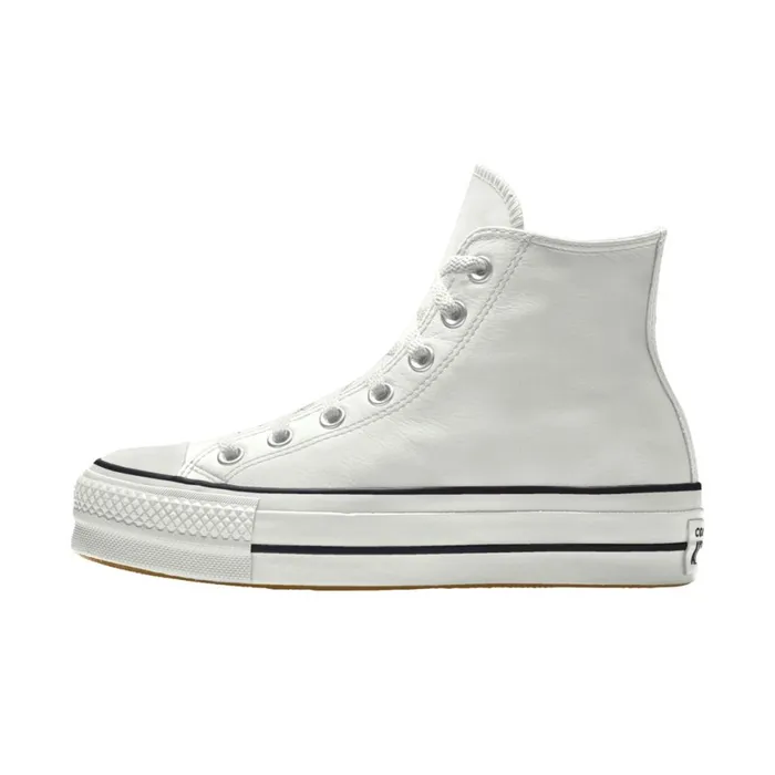 Converse Platforms Custom Chuck Taylor All Star Lift Platform Leather By You White 8211 MenWomen