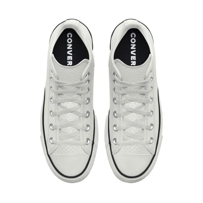 Converse Platforms Custom Chuck Taylor All Star Lift Platform Leather By You White Perforated 8211 MenWomen