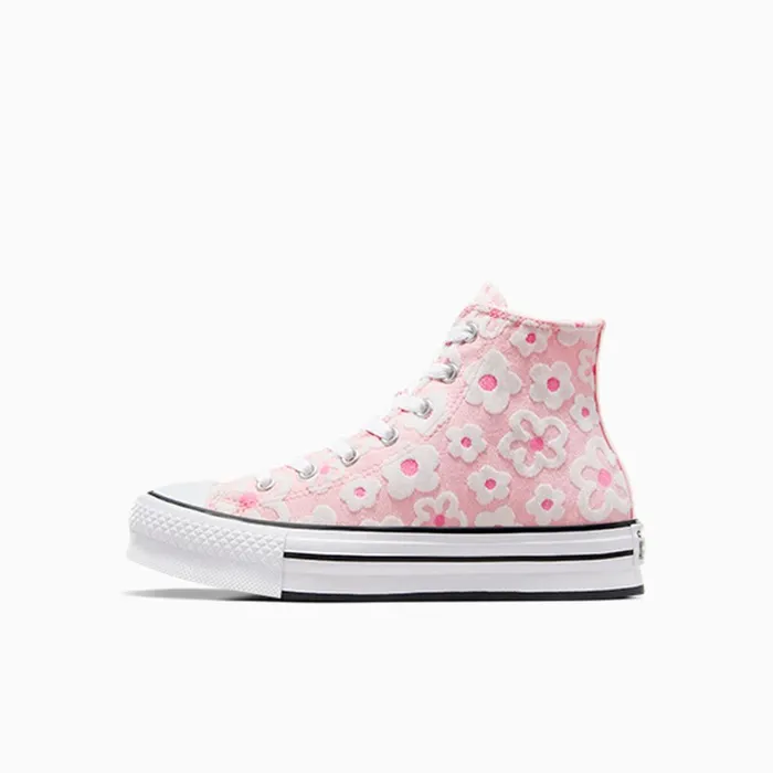 Converse Prints Chuck Taylor All Star Lift Platform Flower Embroidery Donut Glazeoops Pinkwhite 8211 Kids
