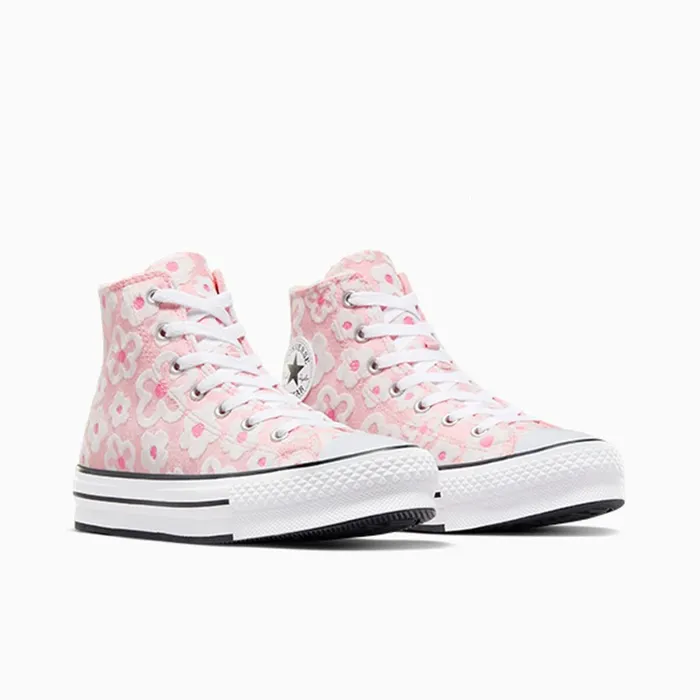 Converse Prints Chuck Taylor All Star Lift Platform Flower Embroidery Donut Glazeoops Pinkwhite 8211 Kids