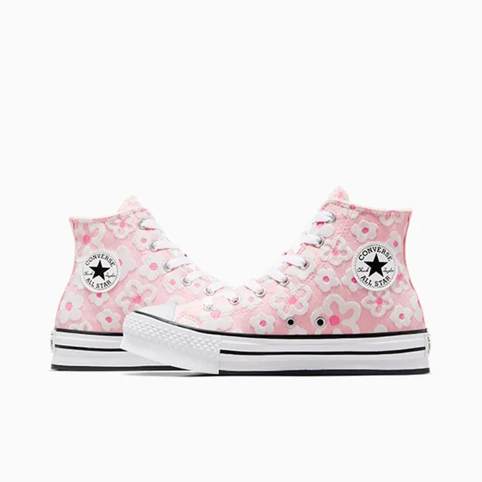 Converse Prints Chuck Taylor All Star Lift Platform Flower Embroidery Donut Glazeoops Pinkwhite 8211 Kids