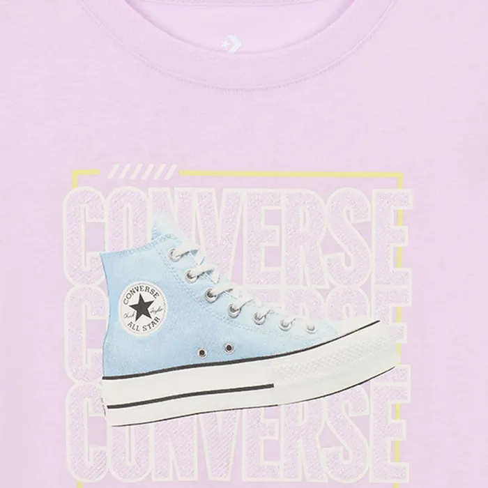 Converse Tops and TShirts Chuck Taylor High Top TShirt Stardust Lilac 8211 Kids