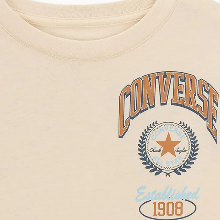 Converse Tops and TShirts Sport Stack Long Sleeve TShirt Converse Natural Ivory 8211 Kids