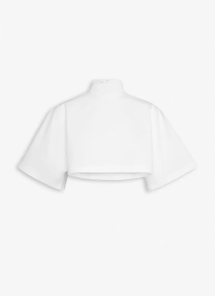 COTTON POPLIN HIGHNECK TOP Women Alaa Tops and Shirts