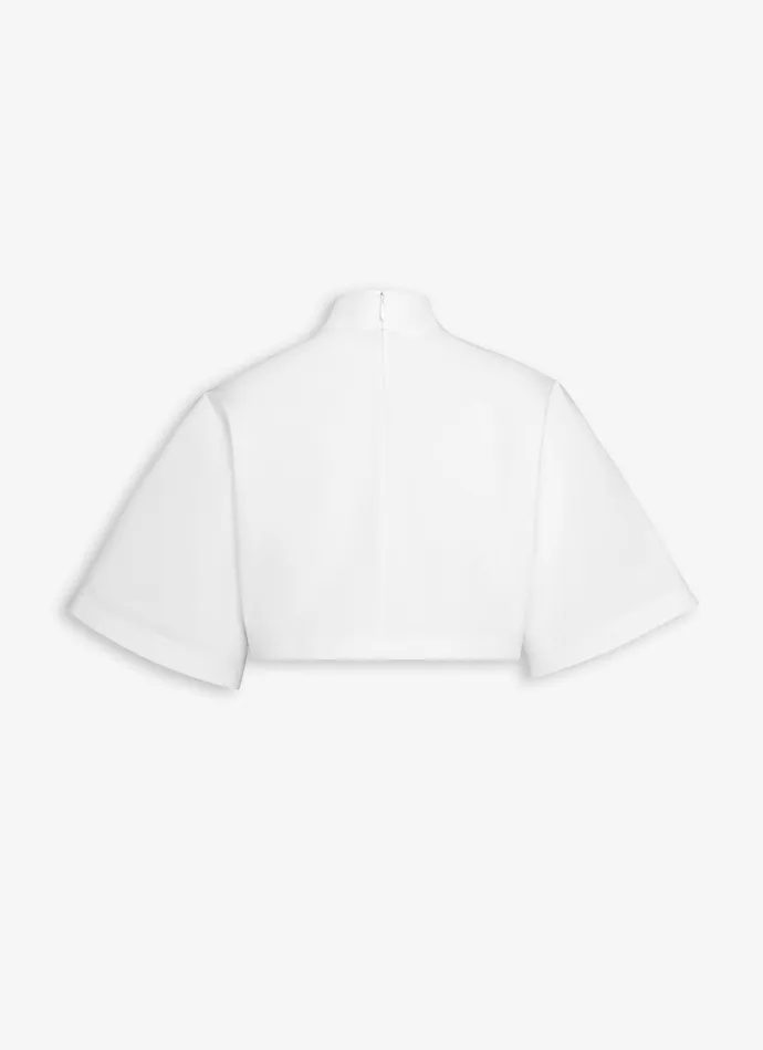 COTTON POPLIN HIGHNECK TOP Women Alaa Tops and Shirts