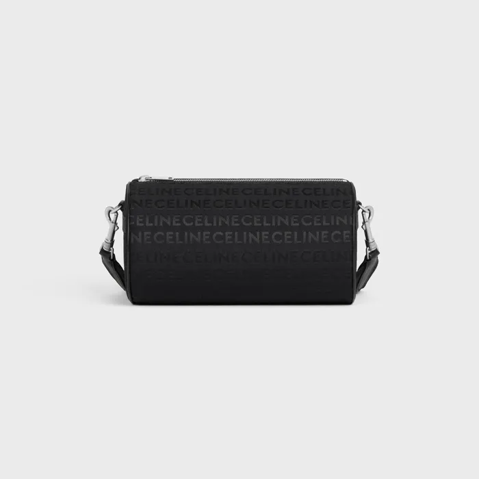 Cylinder Bag In Celine All Over Jacquard Black Men CELINE SHOULDER CARRY BAGS