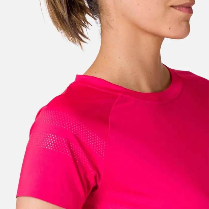 Damen Polos Und TShirts Rossignol DamenTShirt Tech Candypink