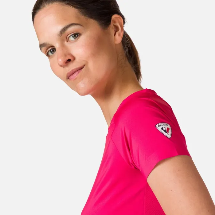 Damen Polos Und TShirts Rossignol DamenTShirt Tech Candypink