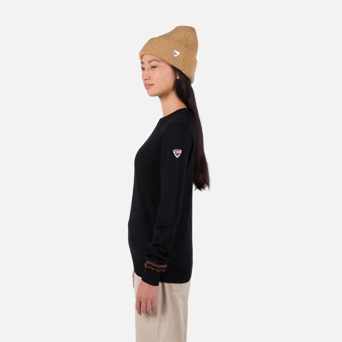Damen Sweatshirts Und Pullover Rossignol Damenpullover Mit Rundhalsausschnitt Black200