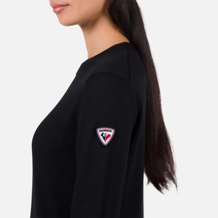 Damen Sweatshirts Und Pullover Rossignol Damenpullover Mit Rundhalsausschnitt Black200