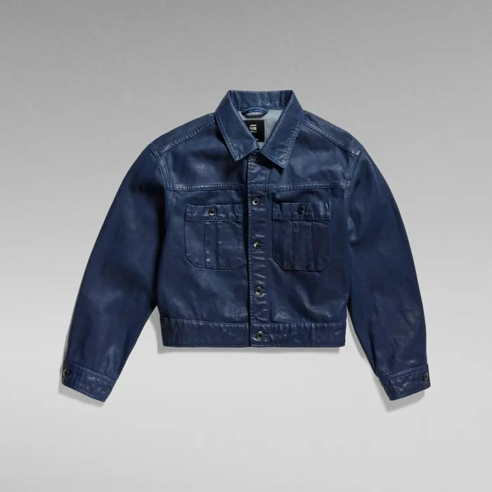 Denim Jackets Women GStar RAW Cropped Utility Jacket Luna Blue Cobler