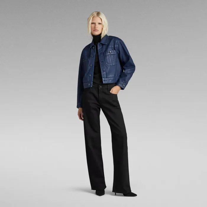 Denim Jackets Women GStar RAW Cropped Utility Jacket Luna Blue Cobler