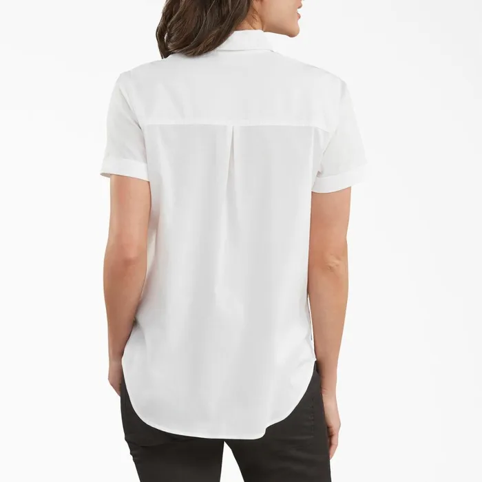 Dickies Button Up Womens ButtonUp Shirt White White wh 8211 Women