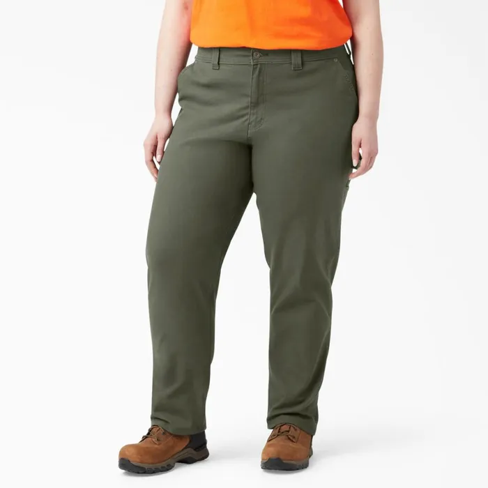 Dickies Carpenter Women039s Plus FLEX Relaxed Straight Fit Duck Carpenter Pants Rinsed Moss Green Rinsed Moss Green rms 8211 Women Dickies Carpenter Women039s Plus FLEX Relaxed Straight Fit Duck Carpenter Pants Rinsed Moss Green Rinsed Moss Green rms 8211 Women
