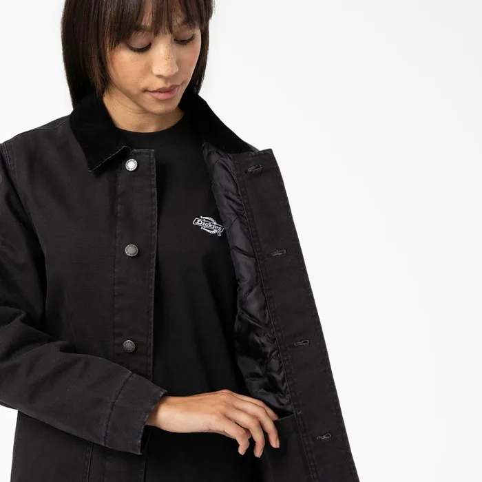 Dickies Coats and Jackets Women039s Duck Canvas Chore Coat Black Black bkx 8211 Women