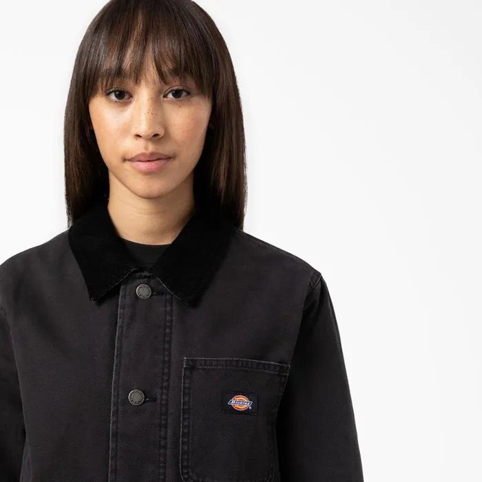 Dickies Coats and Jackets Women039s Duck Canvas Chore Coat Black Black bkx 8211 Women