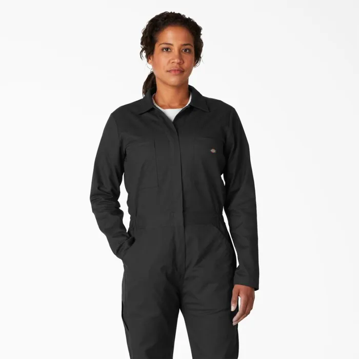 Dickies Coveralls Women039s Cooling Long Sleeve Coveralls Black Black bk 8211 Women