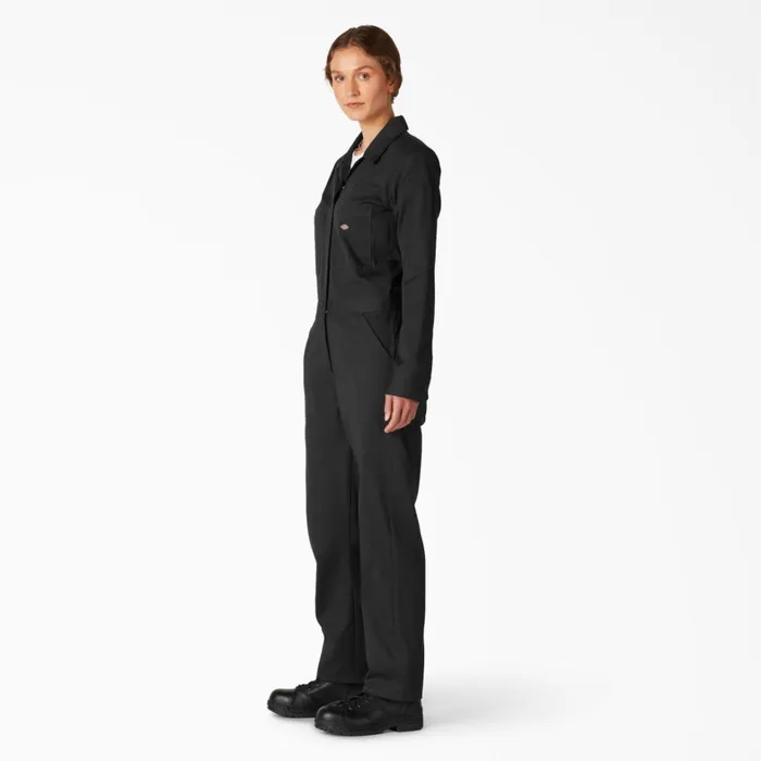 Dickies Coveralls Women039s Long Sleeve Coveralls Black Black bk 8211 Women