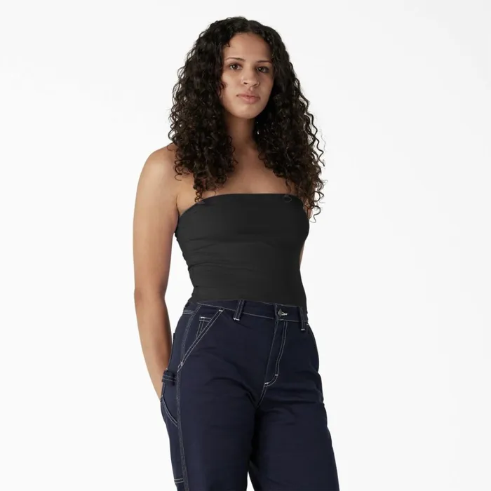 Dickies Cropped Tops Women039s Knit Tube Top Black Black kbk 8211 Women