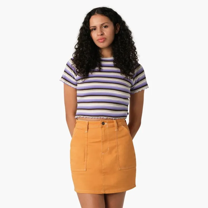 Dickies Cropped Tops Women039s Striped Cropped Baby TShirt Purple Rose Explorer Stripe Purple Rose Explorer Stripe pxs 8211 Women Dickies Cropped Tops Women039s Striped Cropped Baby TShirt Purple Rose Explorer Stripe Purple Rose Explorer Stripe pxs 8211 Women