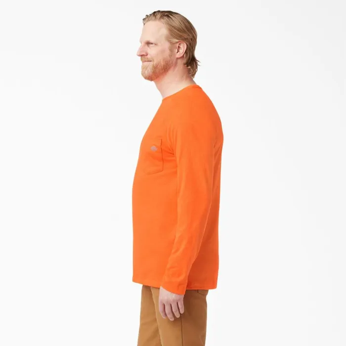 Dickies Hi Vis Cooling Long Sleeve Pocket TShirt Bright Orange Bright Orange bod 8211 Men Dickies Hi Vis Cooling Long Sleeve Pocket TShirt Bright Orange Bright Orange bod 8211 Men