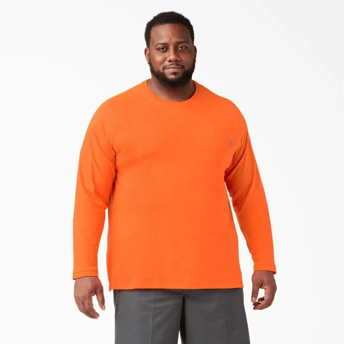 Dickies Hi Vis Cooling Long Sleeve Pocket TShirt Bright Orange Bright Orange bod 8211 Men Dickies Hi Vis Cooling Long Sleeve Pocket TShirt Bright Orange Bright Orange bod 8211 Men